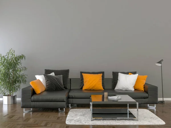 Gerenderd Interieur Appartement Wallpaper — Stockfoto