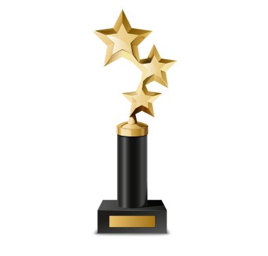 Altın Kupa Beyaz Arkaplanda İzole Edildi