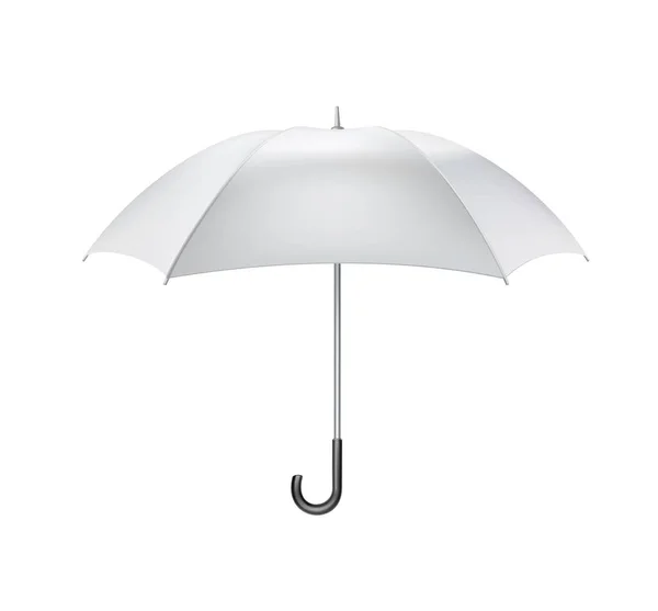 白色雨伞 白色背景隔离 — 图库照片