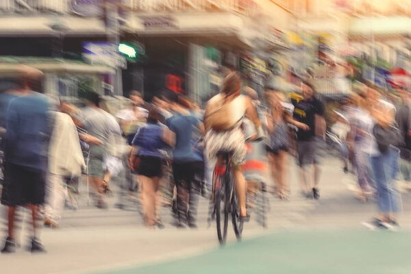 Blur Abstract People Background People Rush Busy Street Vienna Royalty Free Stock Images