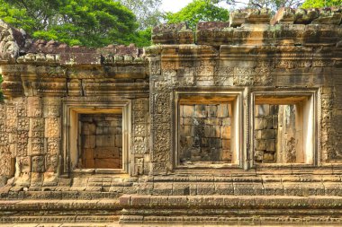 Kamboçya 'daki Angkor Wat tapınağı. Antik tapınak kompleksi Angkor Wat