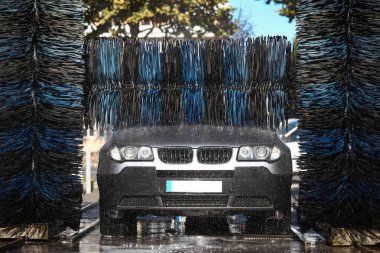 Oto yıkama köpük su otomatik oto yıkama eylem
