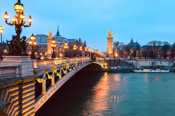 Pont Alexandre Iii Alexandre Troisième Pont Sur Seine Paris — Photo