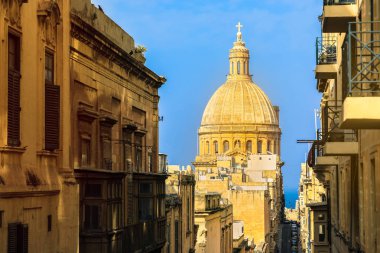 Our Lady of Mount Carmel, Valletta, Malta başkenti şehir churche bir kubbe