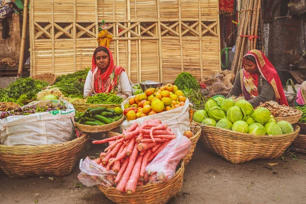 Jaisalmer India Enero 2020 Enfoque Selectivo Los Tomates Mercado Verduras — Foto de Stock