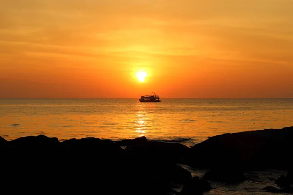 Zonsondergang Zee Locatie Phan Thiet Vietnam — Stockfoto