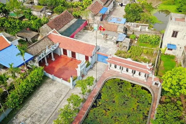 Namdinh Vietnam Jun 2019 Antenn Visa Forntida Katolsk Kyrka Landsbygd — Stockfoto