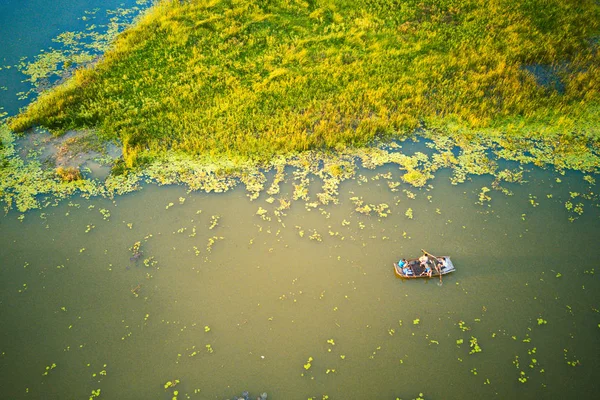 Vanlong Natural Reserve Ninhbinh Vietnam Julho 2019 Uma Imagem Aérea — Fotografia de Stock