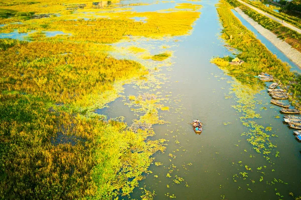Vanlong Naturreservat Ninhbinh Vietnam Juli 2019 Ein Luftbild Des Reservats — Stockfoto