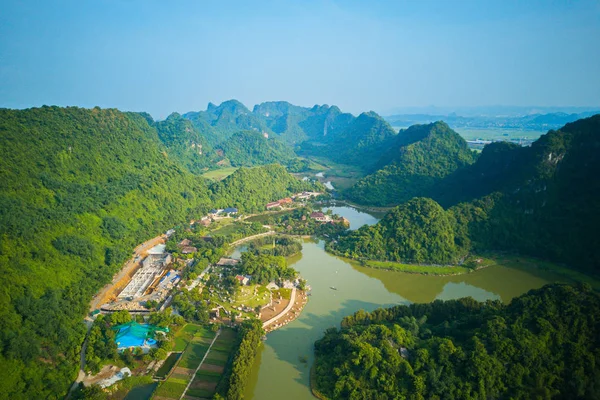 Thung Nham Natural Reserve Ninh Binh Vietnam Viewed Air — Stock Photo, Image