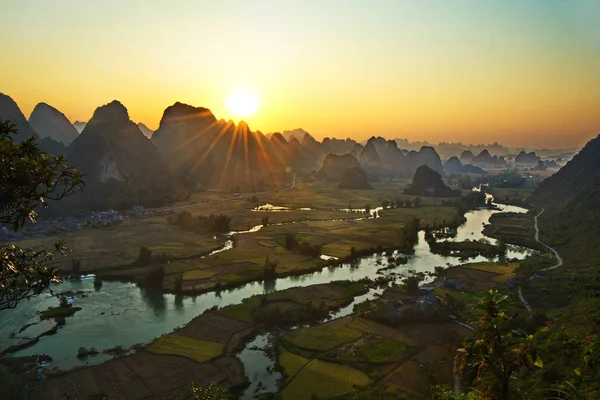 Nice View Ngoc Con Mountainous Region Cao Bang Vietnam — Stock Photo, Image