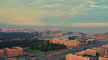 St. Petersburg 13 'ün hava manzarası
