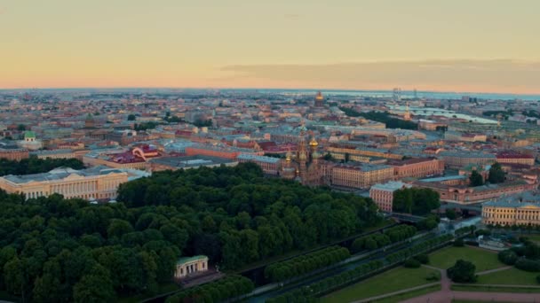 Flygfoto över Sankt Petersburg 28 — Stockvideo