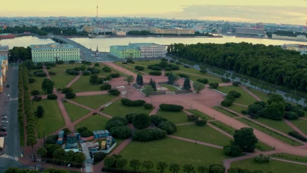 Вид с воздуха на Санкт-Петербург 9 — стоковое видео