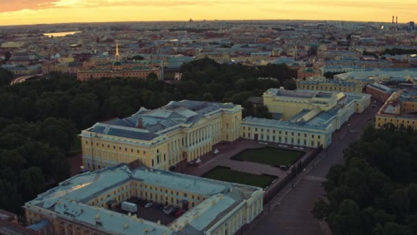 Flygfoto över Sankt Petersburg 36 — Stockvideo