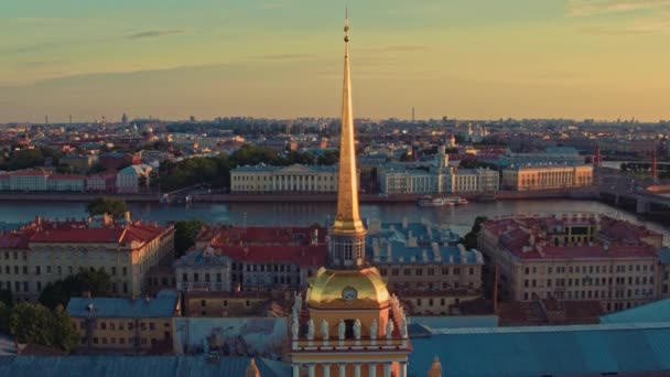 Widok z lotu ptaka na Sankt Petersburg 39 — Wideo stockowe