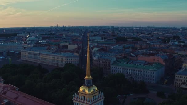 Letecký pohled na Petrohrad 44. — Stock video