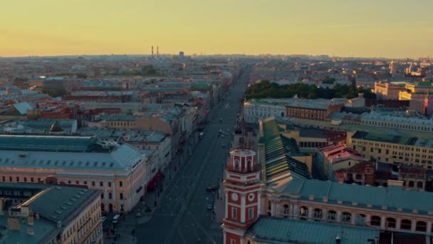 Letecký pohled na Petrohrad 56 — Stock video