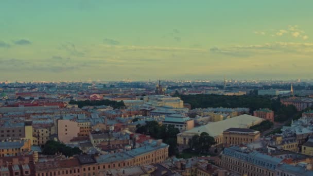 Flygfoto över Sankt Petersburg 68 — Stockvideo