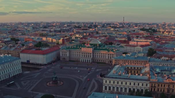 Вид с воздуха на Санкт-Петербург 60 — стоковое видео