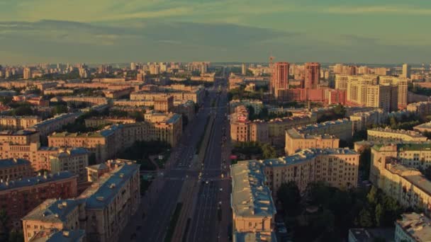 Flybilde av St. Petersburg 75 – stockvideo