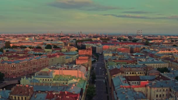 Flygfoto över Sankt Petersburg 80 — Stockvideo