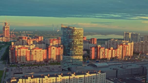 Flygfoto över Sankt Petersburg 87 — Stockvideo