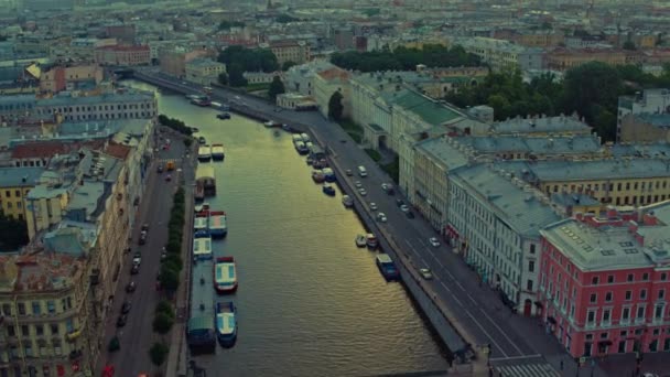 Flygfoto över Sankt Petersburg 104 — Stockvideo