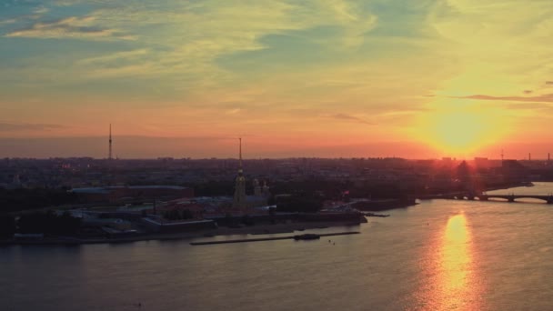 Luftaufnahme von St. Petersburg 119 — Stockvideo
