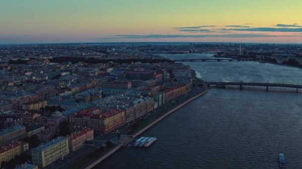 Flygfoto över Sankt Petersburg 116 — Stockvideo