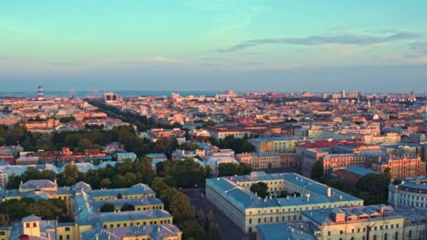 Flygfoto över Sankt Petersburg 146 — Stockvideo