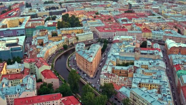 Flygfoto över Sankt Petersburg 135 — Stockvideo