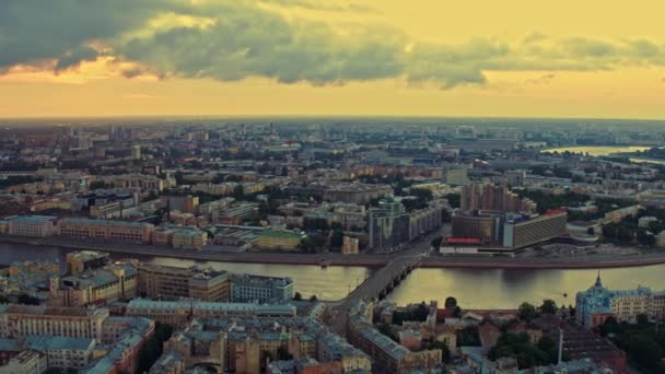 Flygfoto över Sankt Petersburg 123 — Stockvideo