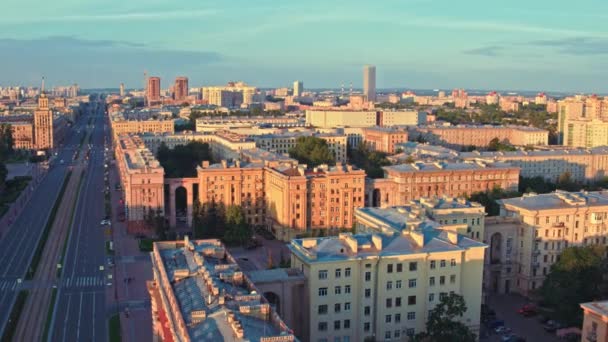 Luchtfoto van Sint-Petersburg 127 — Stockvideo