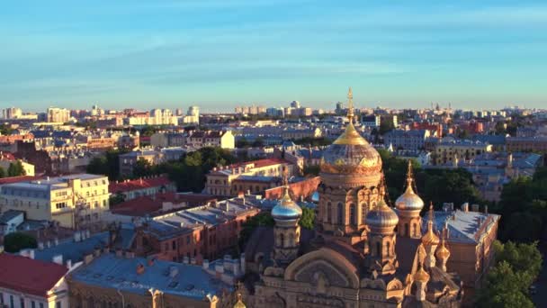 Вид с воздуха на Санкт-Петербург 179 — стоковое видео