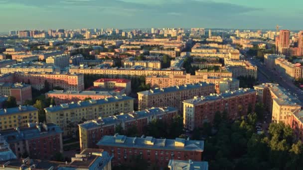 Вид с воздуха на Петербург 169 — стоковое видео