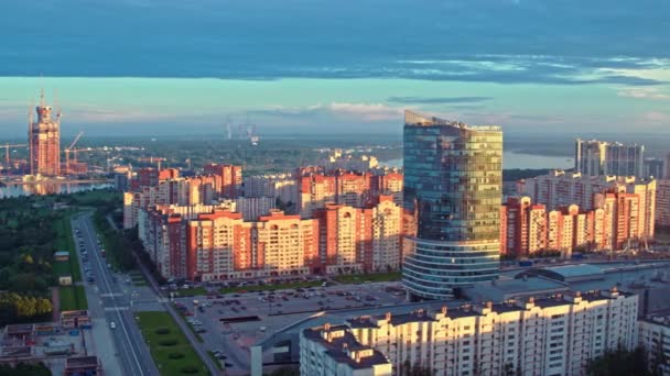Flybilde av St. Petersburg 192 – stockvideo