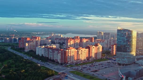 Вид з повітря на Санкт-Петербург 191 — стокове відео