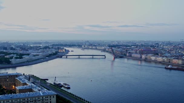 Вид с воздуха на Санкт-Петербург 184 — стоковое видео