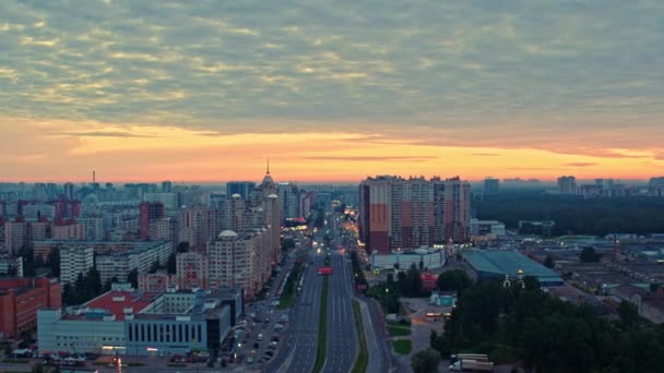 Flybilde av St. Petersburg 186 – stockvideo