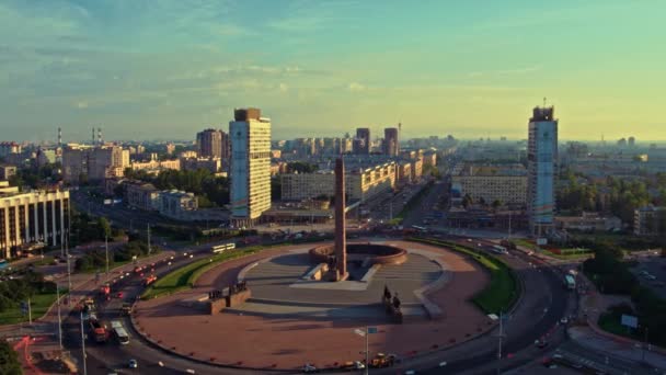 Letecký pohled na Petrohrad 201 — Stock video