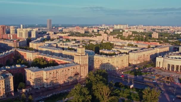 Luchtfoto van Sint-Petersburg 214 — Stockvideo