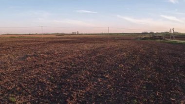 St. Petersburg 79 'un banliyölerindeki tarlaların üzerinden uçuyor.