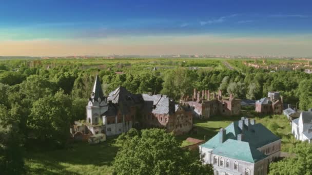 Вид на город в пригороде Санкт-Петербурга 10 — стоковое видео