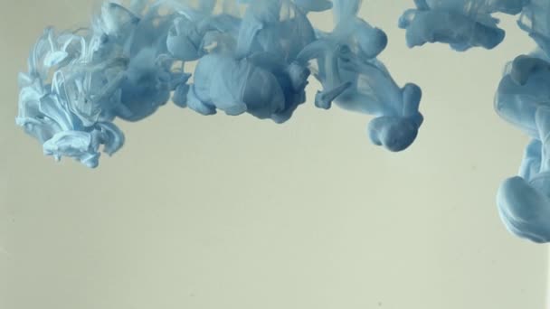 Жидкости краски снимают под водой в студии 3 — стоковое видео