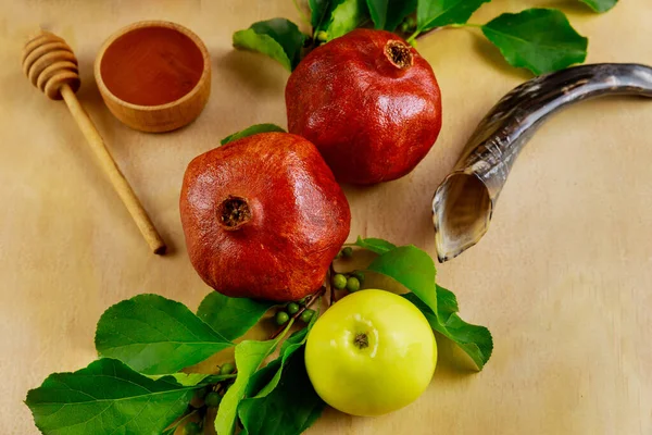 Ρος Χασάνα Σίμπολ Μήλο Μέλι Και Ρόδι — Φωτογραφία Αρχείου