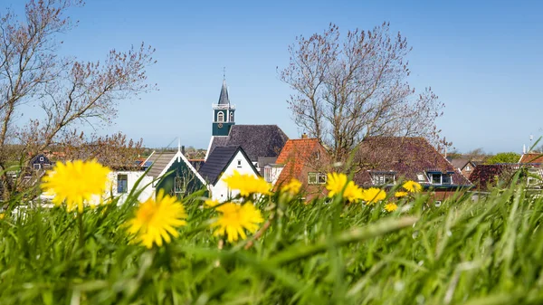 Village Oudeschild na ilha de Texel, nos Países Baixos — Fotografia de Stock
