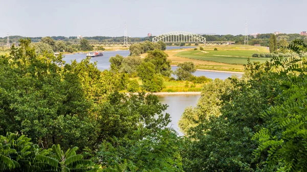 Paisagem do Reno Arnhem Holanda — Fotografia de Stock