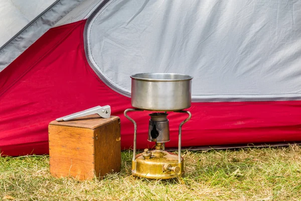 Cooking equipment on a campsite