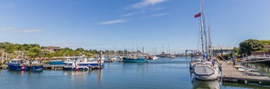 Panorama Lymington, Hampshire, Engeland, İngiltere